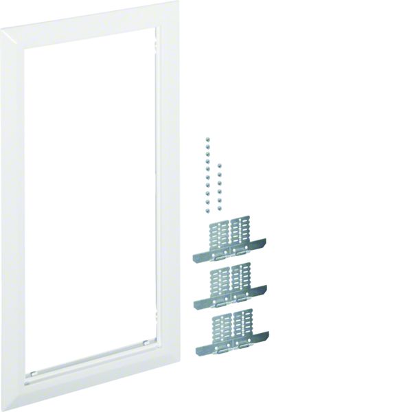 Cadre de finition univers RAL9010 Blanc pur pour armoire 1 travée H650xL300mm FZ021B