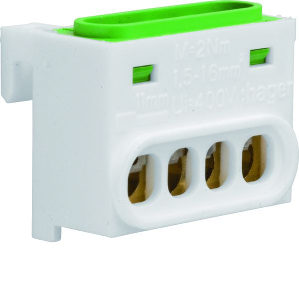 Bornier terre, 4 raccordements, IP2X GZ04E