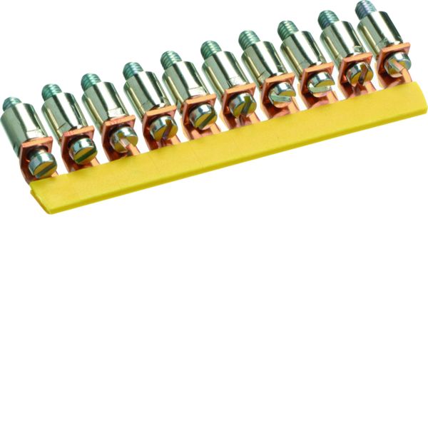 Contact de pontage horizontal isolé, 4mm² - 10x, connection à vis KWJ04B10