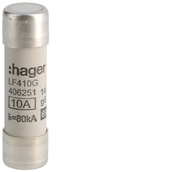 Cartouche Fusible cylindrique 14x51mm gG 10A 690V AC 80kA LF410G