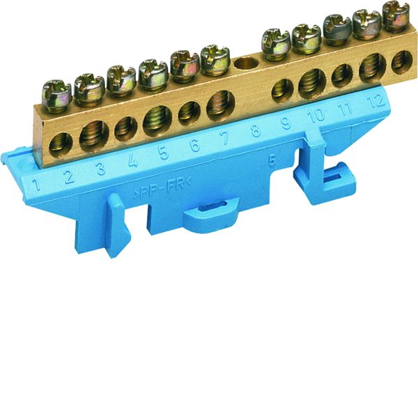 Borne en laiton, 5x10² 5x16², avec base de montage KM11N