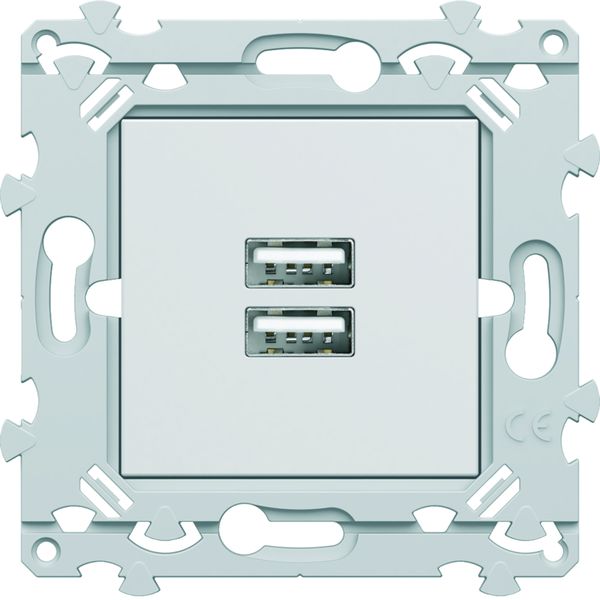 Chargeur double USB A+A blanc essensya WE112