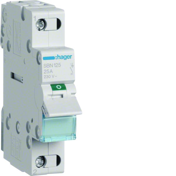 Interrupteur sectionneur 25A 1P 1 module SBN125