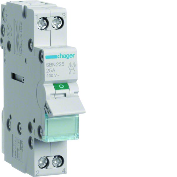 Interrupteur sectionneur 25A 2P 1 modules SBN225