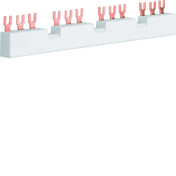 Barre de pontage 3P 63A à fourche 10mm² 10modules pour 4 disjoncteurs moteur KD304M