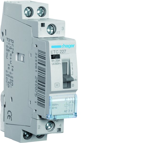 Contacteur Jour-Nuit 25A, 1F+1O, 230V 1 module ETC227