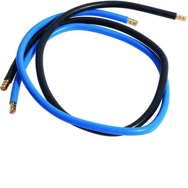 Jeu 2 conducteurs 16 mm² bleu + noir longueur 650mm KC616