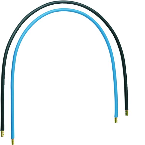 Jeu 2 conducteurs 16 mm² bleu + noir, longueur 450 mm KC416