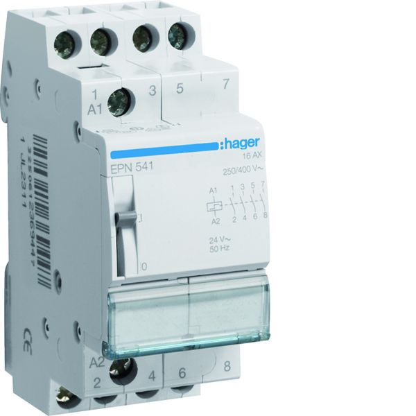 Télérupteur 4F 24V 16A 2 module EPN541