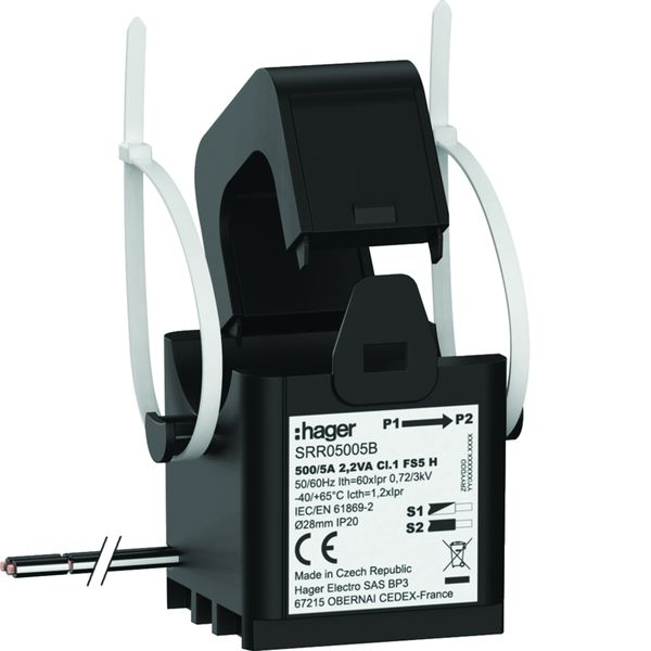 Transformateur de Courant Ouvrant SC2 28mm 500/5A 2.2VA Classe 1 SRR05005B