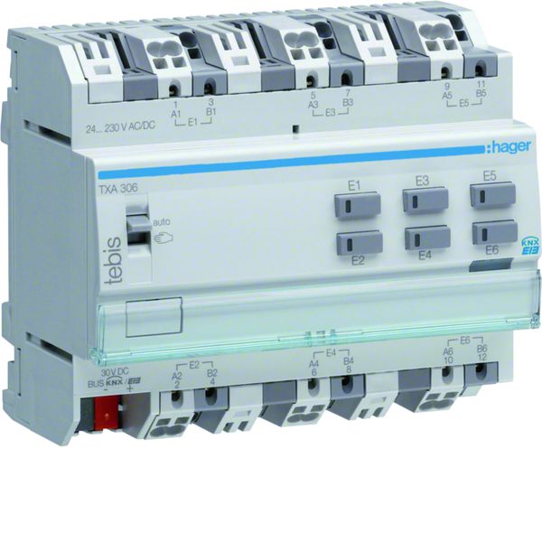 Module tableau 6 entrées filaires 230V KNX filaire TXA306