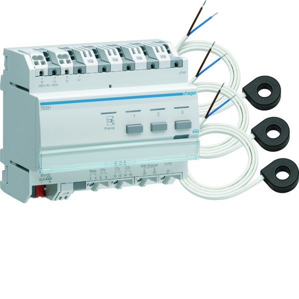 Indicateur de consommations KNX avec 3 tores TE332