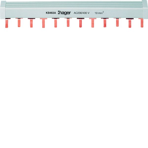 Barre de pontage 3P+N 80A à languette 16mm² 14modules KB480B