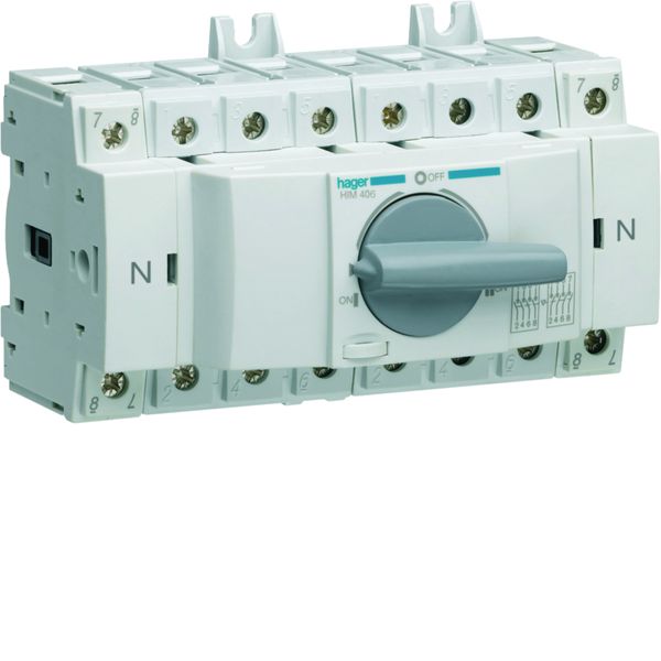 Inverseur de source modulaire 4P In63A Ue380 - 415Vac Poignée rotative courte HIM406