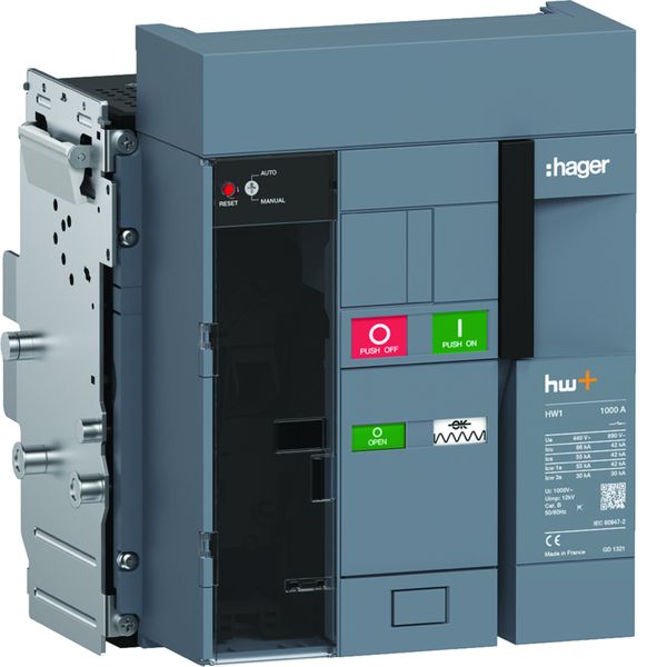 Disjoncteur Ouvert HW1 66kA 1000A 3P Débrochable pour TU sentinel Energy HW1E310DE