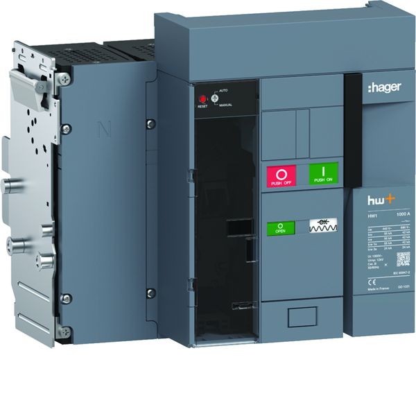 Disjoncteur Ouvert HW1 55kA 1000A 4P Débrochable pour TU sentinel Energy HW1M410DE