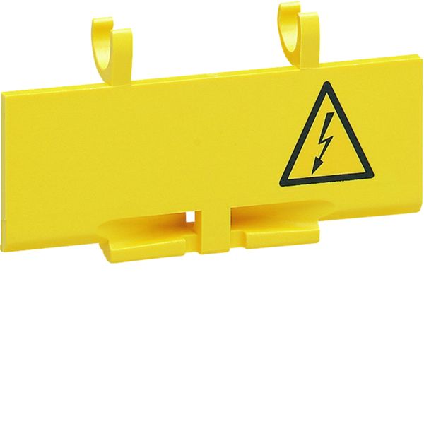 Cache bornes plombable jaune pour disjoncteur différentiel 2m AZ010