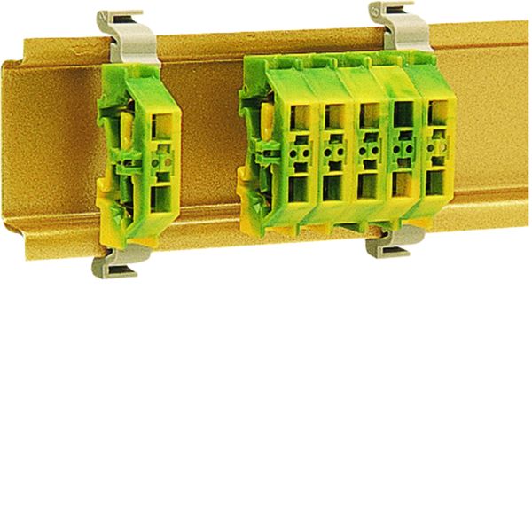 Mini Borne sur rail DIN 2,5mm², 24A/300V, sans base de montage, Vert K89200