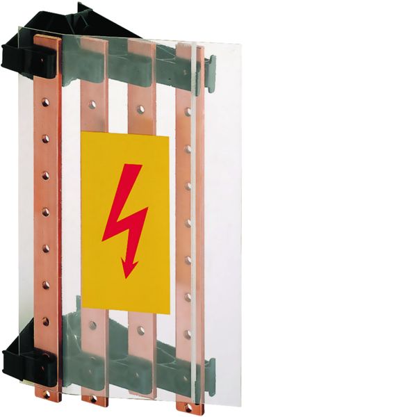 Jeux de barres latéraux quadro 250A cuivrés livrés avec 2 supports tétrapolaires UC830