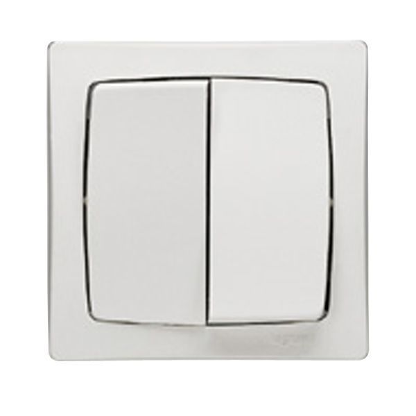Double Poussoir 6A Appareillage Saillie Complet Blanc legrand 086021