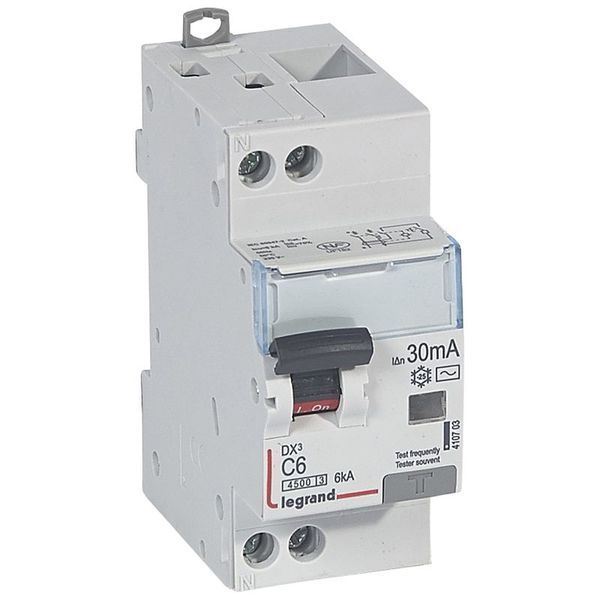 Disjoncteur Diff Dx³ 4500 -Vis/Vis -U+N 230V~ 6A Typeac -3 legrand 410703