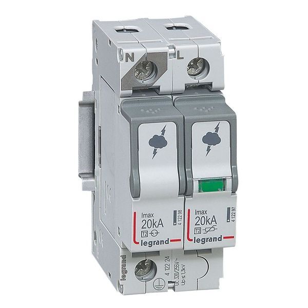 Parafoudre Basse Tension Typet2 Imax 20Ka/Pôle 1P+N 320V~ legrand 412224