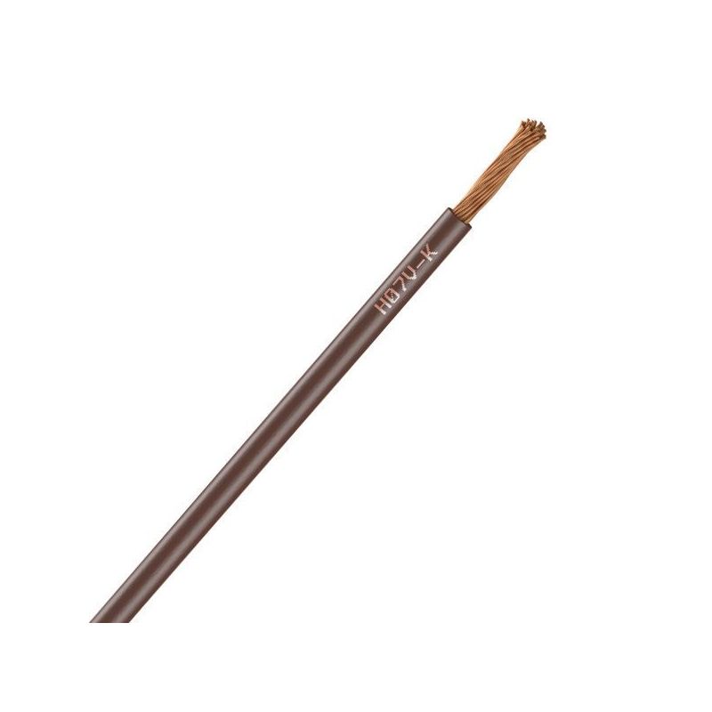 Fil électrique H07VK 4 mm2 souple marron - couronne de 100m