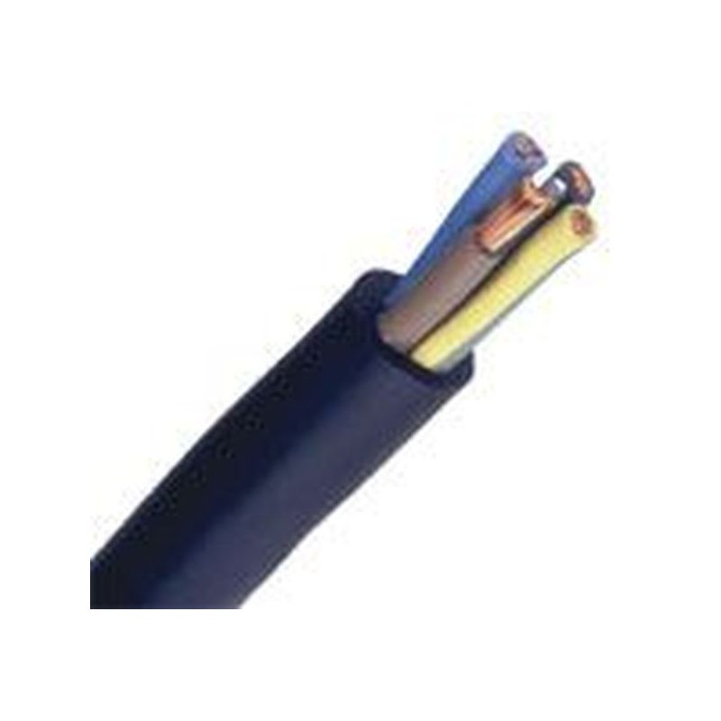 Câble électrique H07RN-F 2x1.5 mm² souple noir cuivre - couronne de 50m