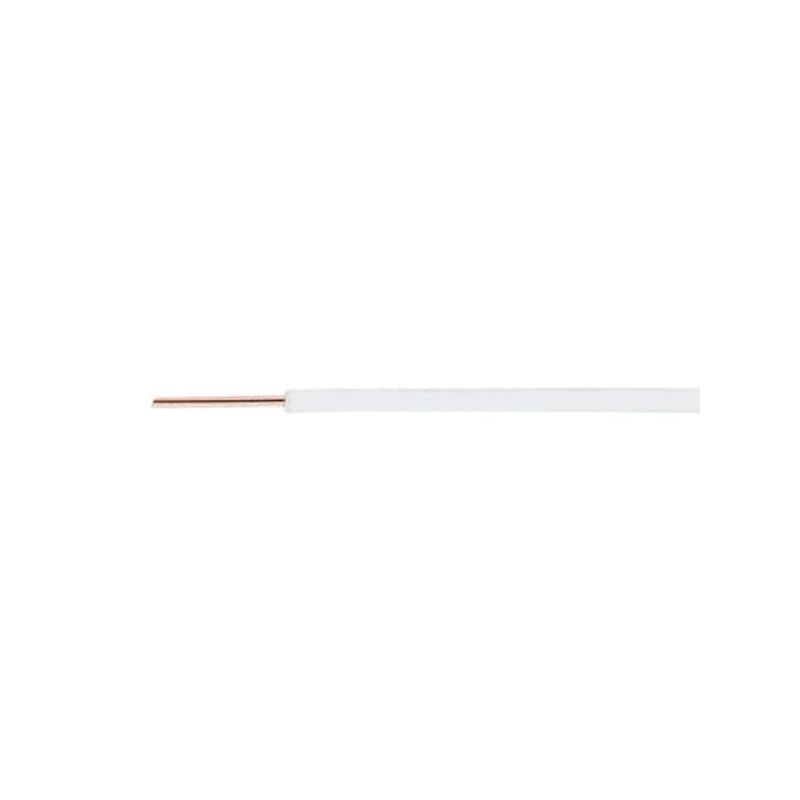 Fil électrique néon rigide 1x0.5 H05V2-U Blanc 8/10em - couronne de 100m