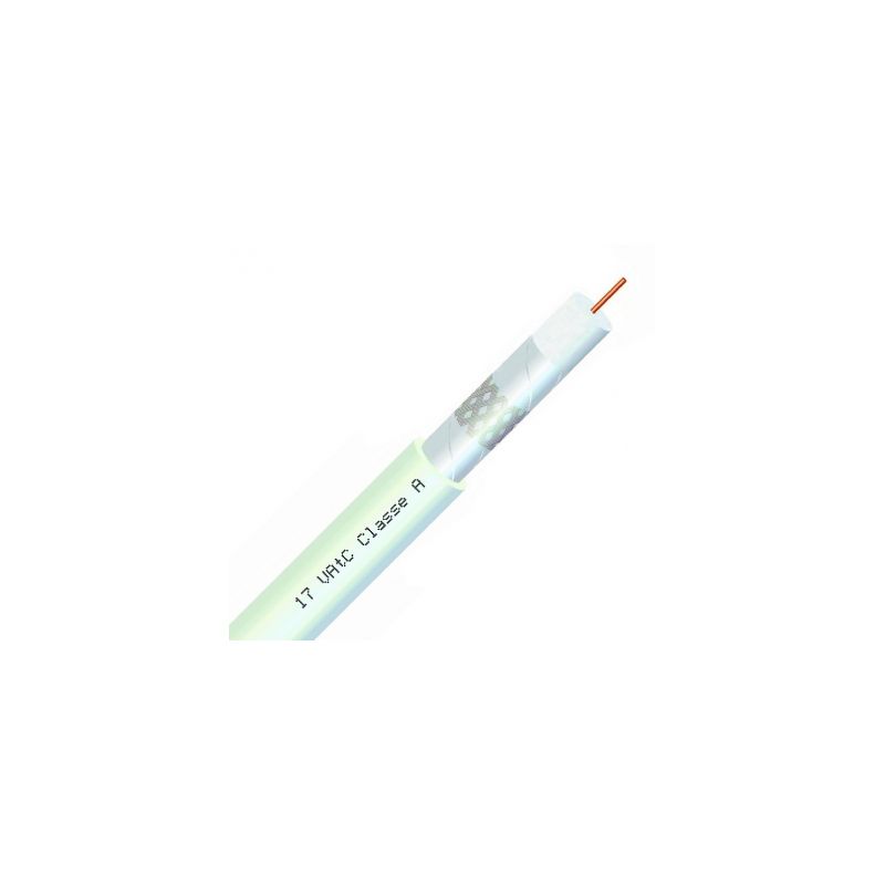 Câble coaxial TV Intérieur 17 VATC Blanc - couronne de 100m