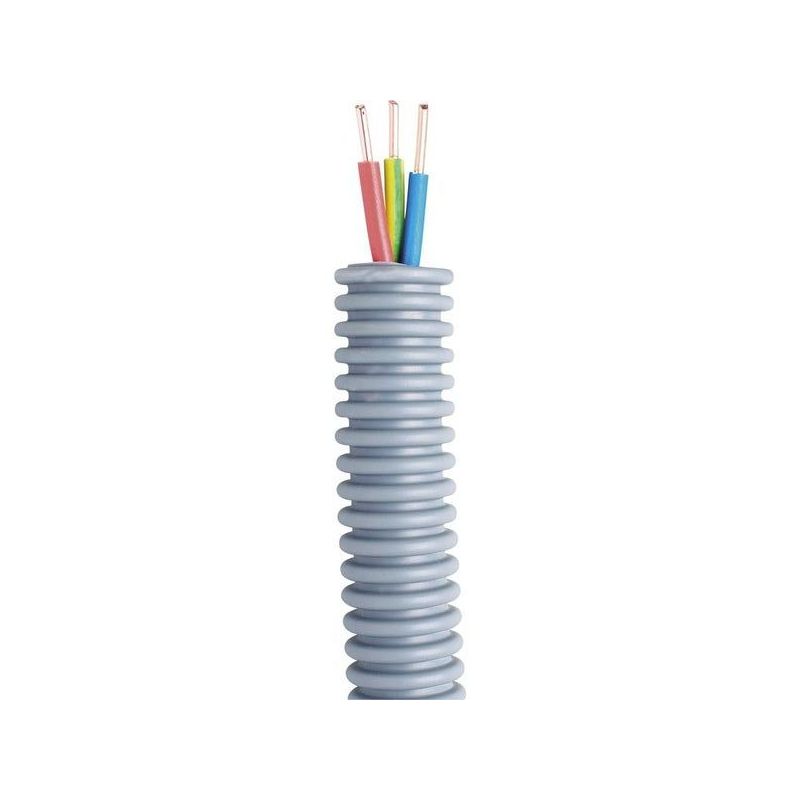 Gaine préfilée électique 3G1.5 BLEU-NO-VJ Ø16 - couronne de 100m