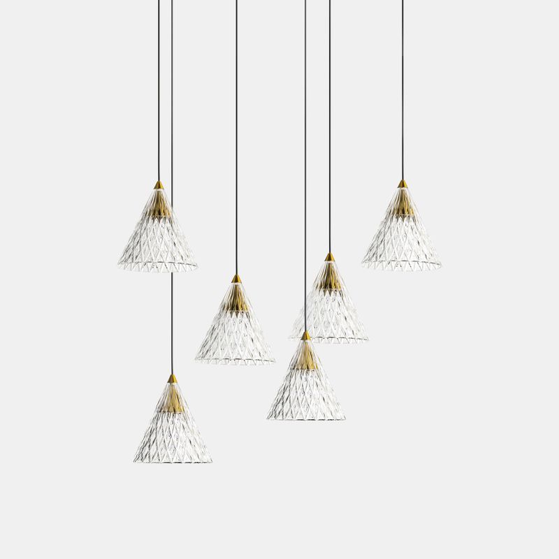 Suspension veneto 72 x LED 30 or blanc mat 15-7593-14-DO