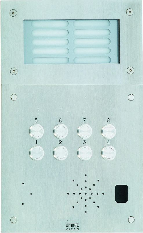 Plaque Inox 8Bp+Grav+Ecl Urmet 52008G