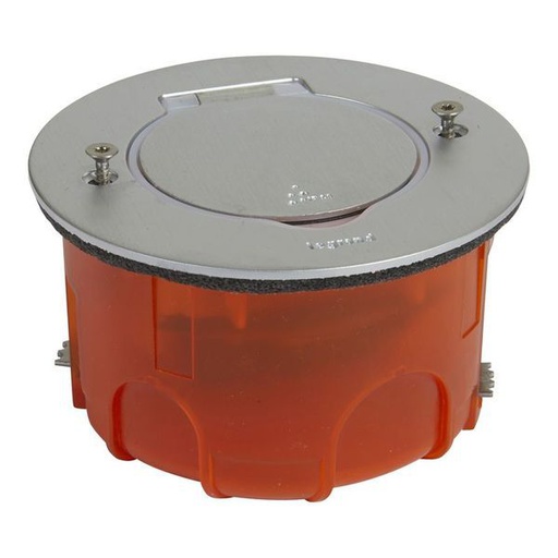 [LEG092114] Kit Prise De Sol Ronde Inox Étanche Ip44 Avec Volet + Boite legrand 092114
