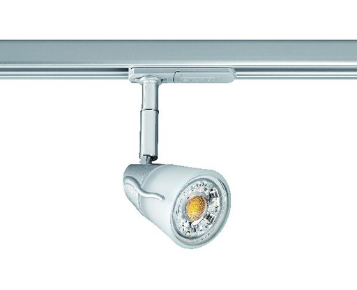 [ARI0325] Diam 029 - spot rail 1 all. 029 gu10, blanc, a/lpe led 6w 3000k 500lm - 0325