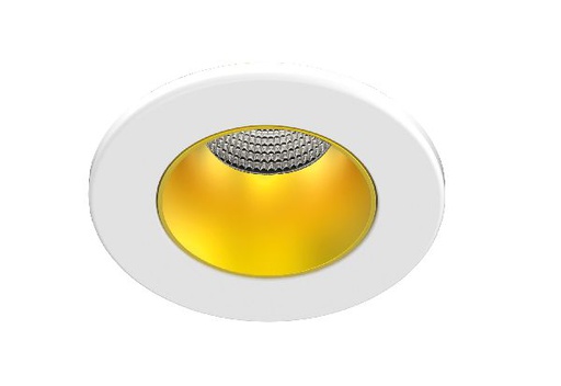 [ARI11031] Ef8 - enc. ip65 ik07 led 7w 3000/4000k (cct) 560lm 50000h dimmable, blanc / doré - 11030