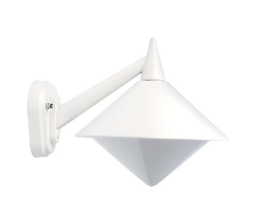 [ARI1889] Sirio - applique mur ext. ip43 ik08, blanc, e27 75w max., lampe non in - 1889