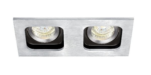 [ARI51187] Square 100-230 - encastré gu10, orient./basc., alu, a/lpe led 2x6w 400 - 51187