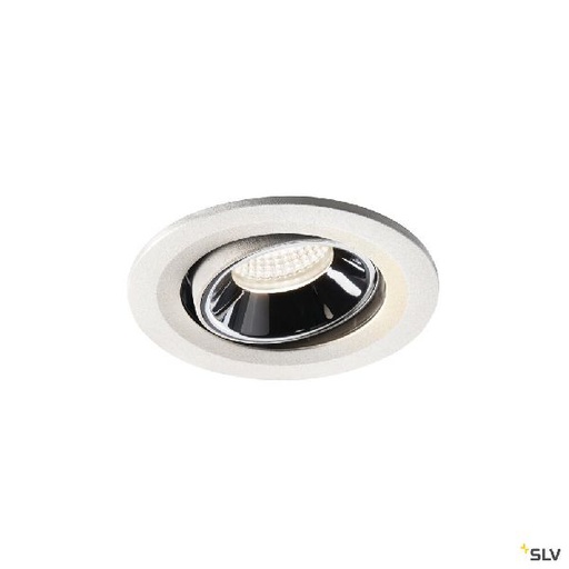 [DC1005369] NUMINOS® MOVE S, encastré plafond orientable, 40°, blanc/chrome, LED 8,6W 4000K 1005369