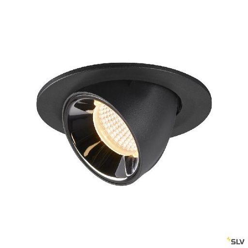 [DC1005893] NUMINOS® GIMBLE S, encastré de plafond int, 55°, noir/chrome, LED, 8,6W, 3000K 1005893