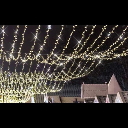 [FES-54500-8-W0-Z] COSMIC - Plafond Racc 2x10m8 lignes230V Blanc pétillant - Festilight 54500-8-W0-Z