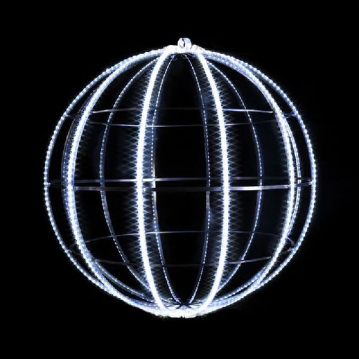 [FES-98613-A0] NEPTUNE- Sphère StripLED ø64cm230V racc Blanc - Festilight 98613-A0