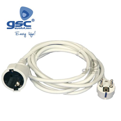[GC000100040] Rallonge Blanc Schuko (3x1.5mm) 2M | 000100040