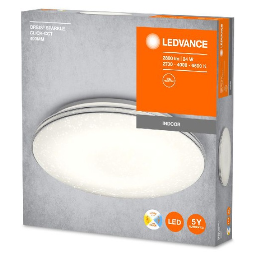[OSR633131] LDV ORBIS SPARKLE 400mm 24W 2000lm 2700/4000K/6500K blanc Plafonnier - 633131
