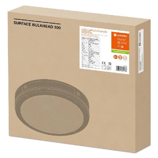 [OSR647763] LDV SF BLKH PFM 300S EM 15W/4000K 1400lm IK10 IP65 noir Hublot secours - 647763