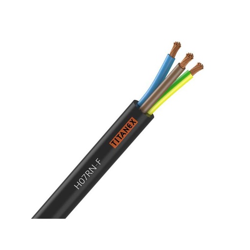 [CAB-2013/2] Câble électrique H07RN-F 3G2.5 mm² souple noir cuivre - couronne de 100m