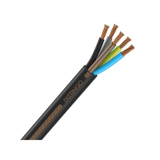 [CAB-1535/2] Câble électrique U-1000 R2V 5G10 mm2 cuivre rigide noir - touret de 100m