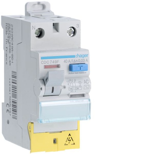 [HAG-CDC749F] Interrupteur différentiel 2 poles CDC749F