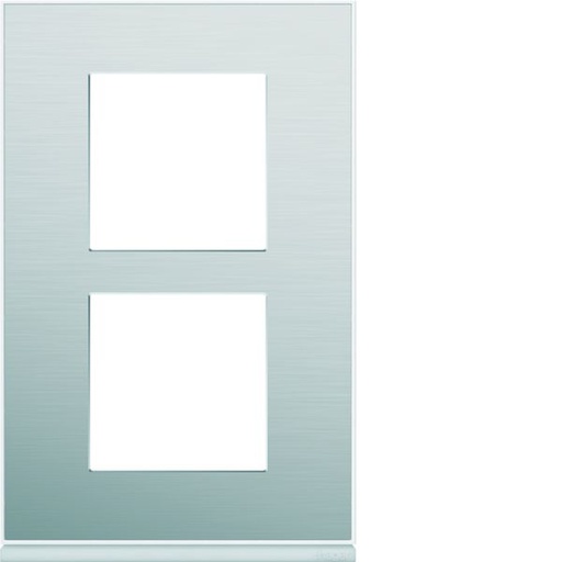 [HAG-WXP2022] Plaque de finition Gallery 2 postes Aluminium verticale entraxe 57 mm WXP2022