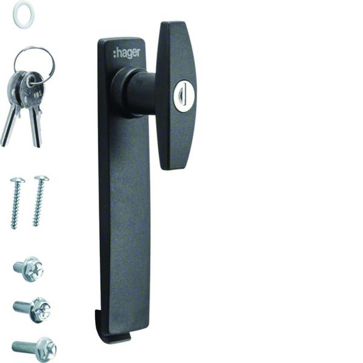 [HAG-FZ527] Bouton verrou métallique serrure à barillet 2clés n° 455 IP5-6 p vega D univers FZ527